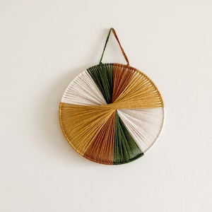 Fall Yarn Hoop Wall Hanging