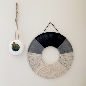 Modern Circular Yarn Wall Hanging / Macrame Wall Hanging image 3