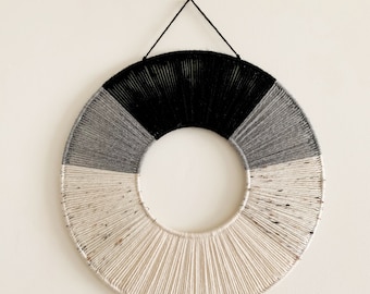 Modern Circular Yarn Wall Hanging / Macrame Wall Hanging