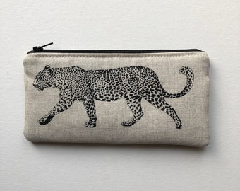 Trousse à maquillage : léopard