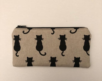Trousse à maquillage : chats noirs
