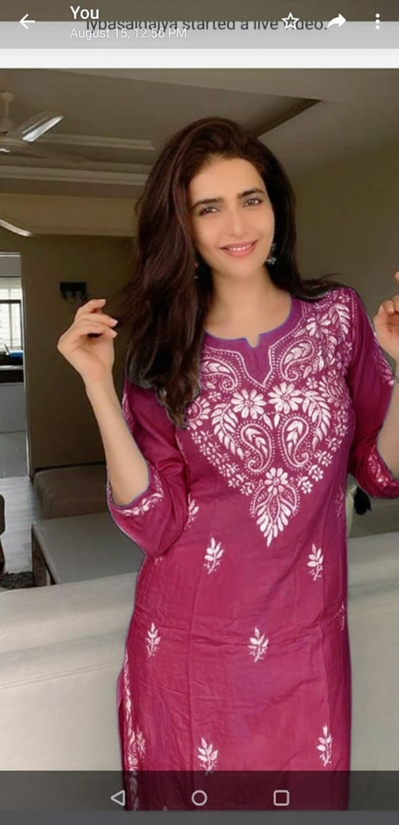 The Chikan Label Lucknawi Chikan Chikankari modal cotton Kurti Pant Set Hand Embroidery Ethnic Wear Kurta