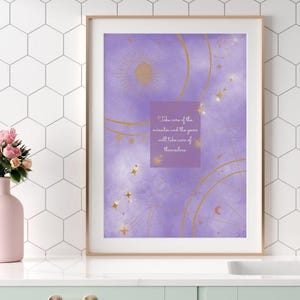 Take Care of the Minutes - Printable | Instant Digital Download | Celestial Quote Wall Art
