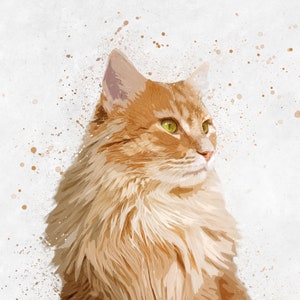 Custom Watercolor Pet Portrait, Pet Portrait, Custom Cat Portrait, Pet Art, Pet Illustration, Dog Lover Gift, Personalised Gift,Digital File