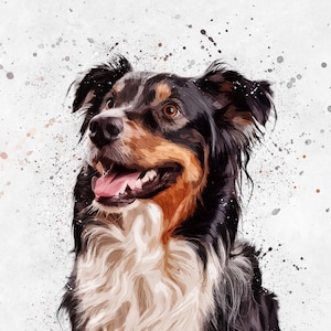 Personalisiertes Hundeportrait, Aquarell-Haustierportrait, Haustierportrait vom Foto, personalisiertes Hundeportrait, Haustier-Erinnerung,