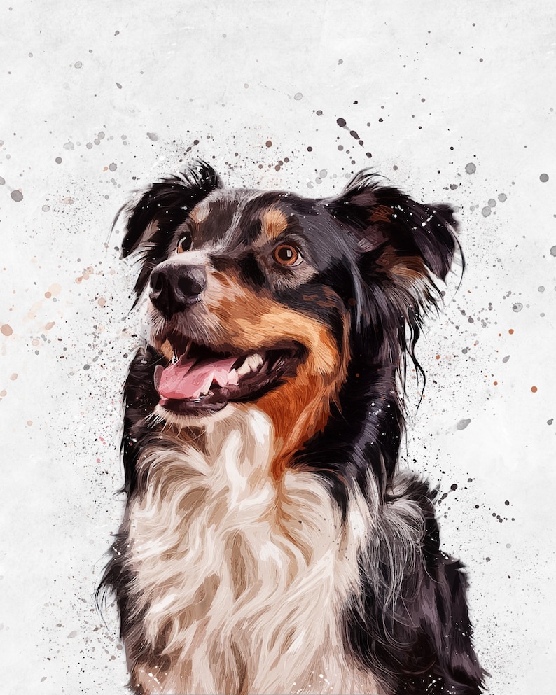 Custom dog portrait, Watercolor pet portrait, Pet Portrait from Photo, Personalized dog portrait, pet memorial, 