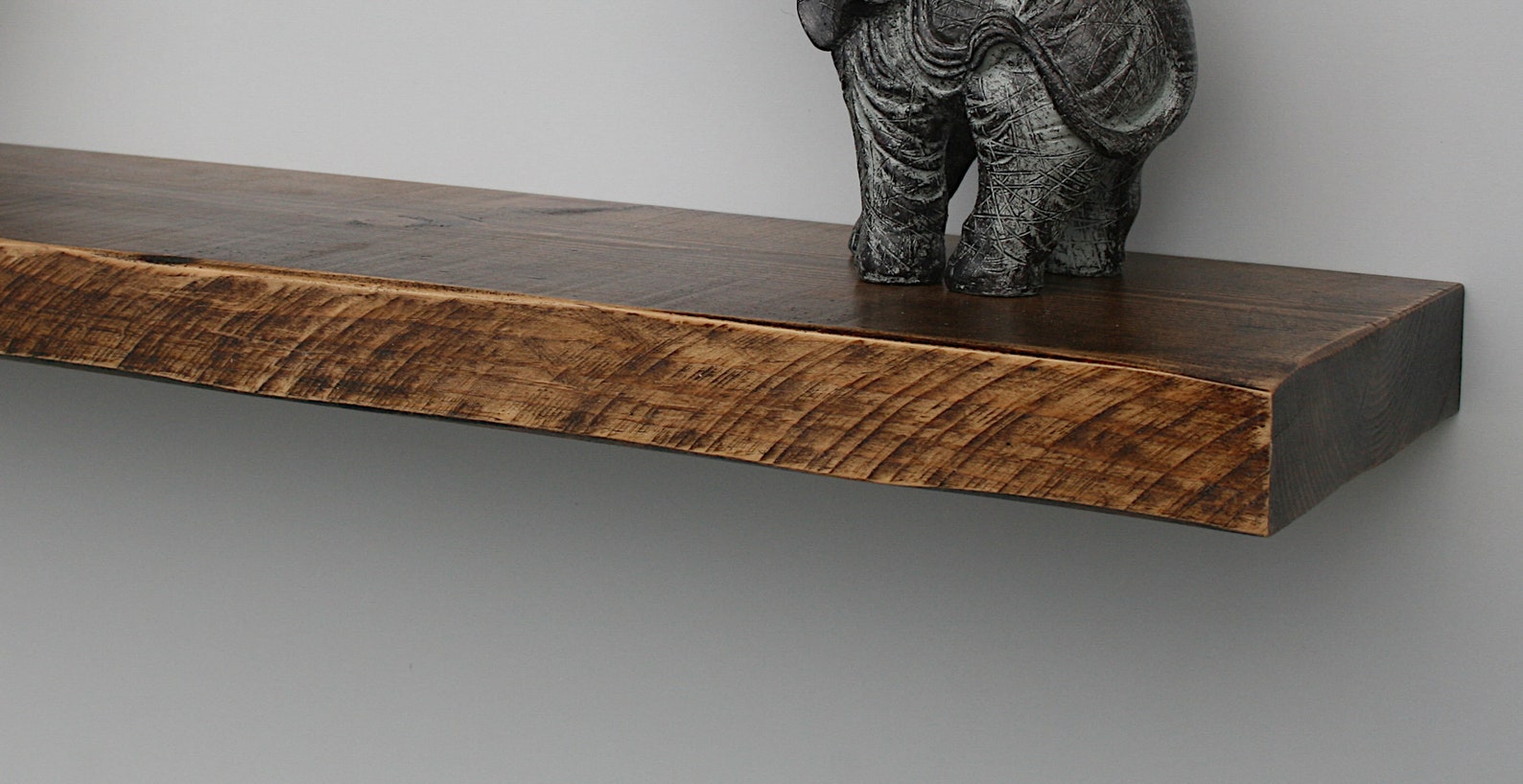 Charming dark wood wall shelves made to measure rustic Etsy