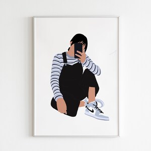 Ilustração personalizada sem rosto || Retrato sem rosto || Presente personalizado || Ilustração fotográfica personalizada
