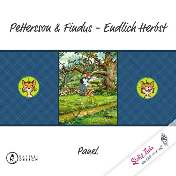 PETTERSSON UND FINDUS - Endlich Herbst Panel - Sommersweat Stoff und Liebe Eigendesign