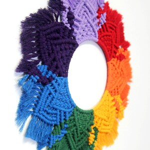 Chakra Macrame Handmade Rainbow Wheel Wreath Painters - Etsy