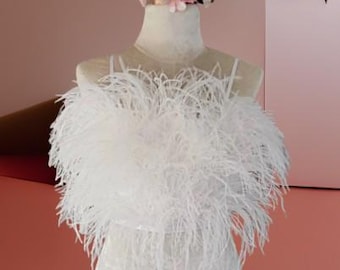 12 ply white ostrich Feather Boa 3-20 ply 10 colors for Costume supply