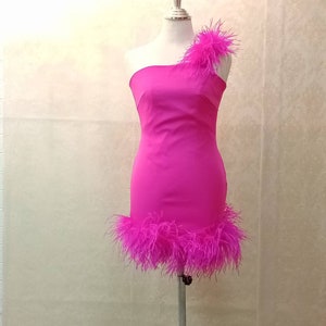 MARAYA Mini Feather Dress