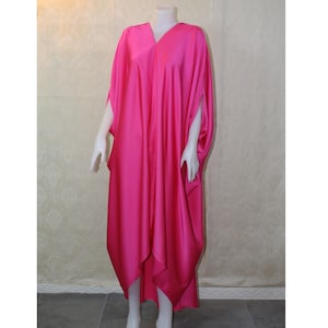 MARAYA Fuchsia Kaftan Dress, dress for women, Maxi Dress, Loose fitting kimono dress, Luxury kaftan evening dress, Plus size kaftan dress