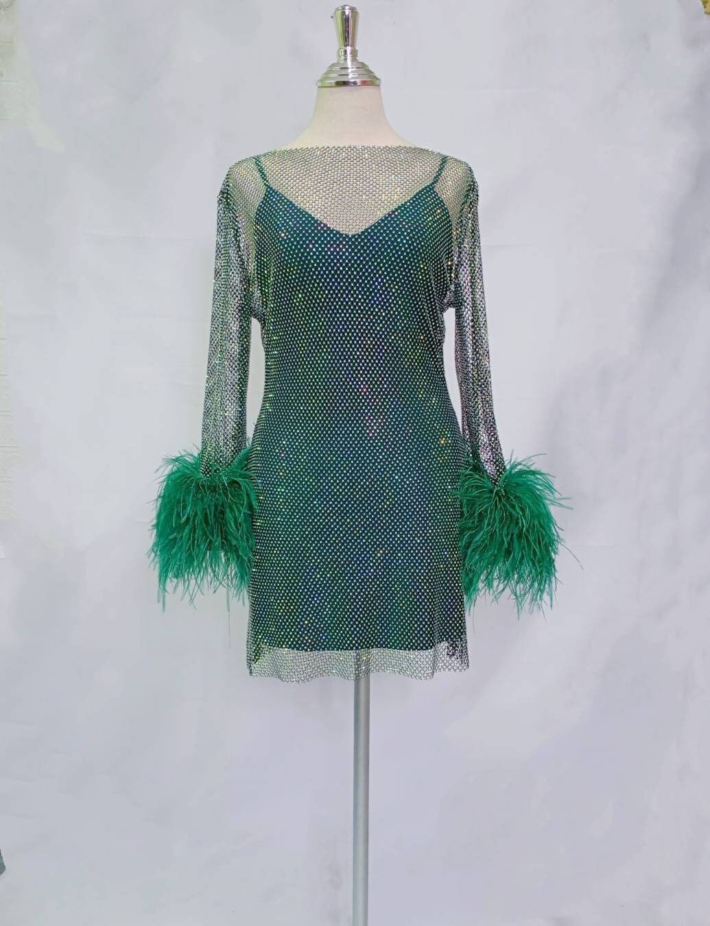 13+ Rhinestone Long Dress