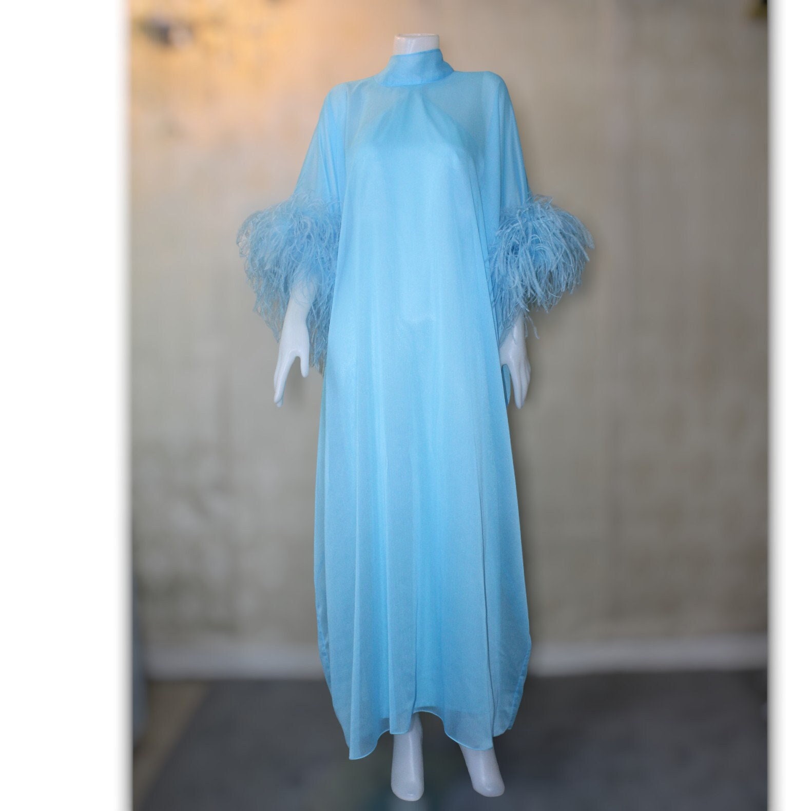 Ostrich Feather Maxi Dress - Etsy Ostrich Feather Maxi Dress - Etsy