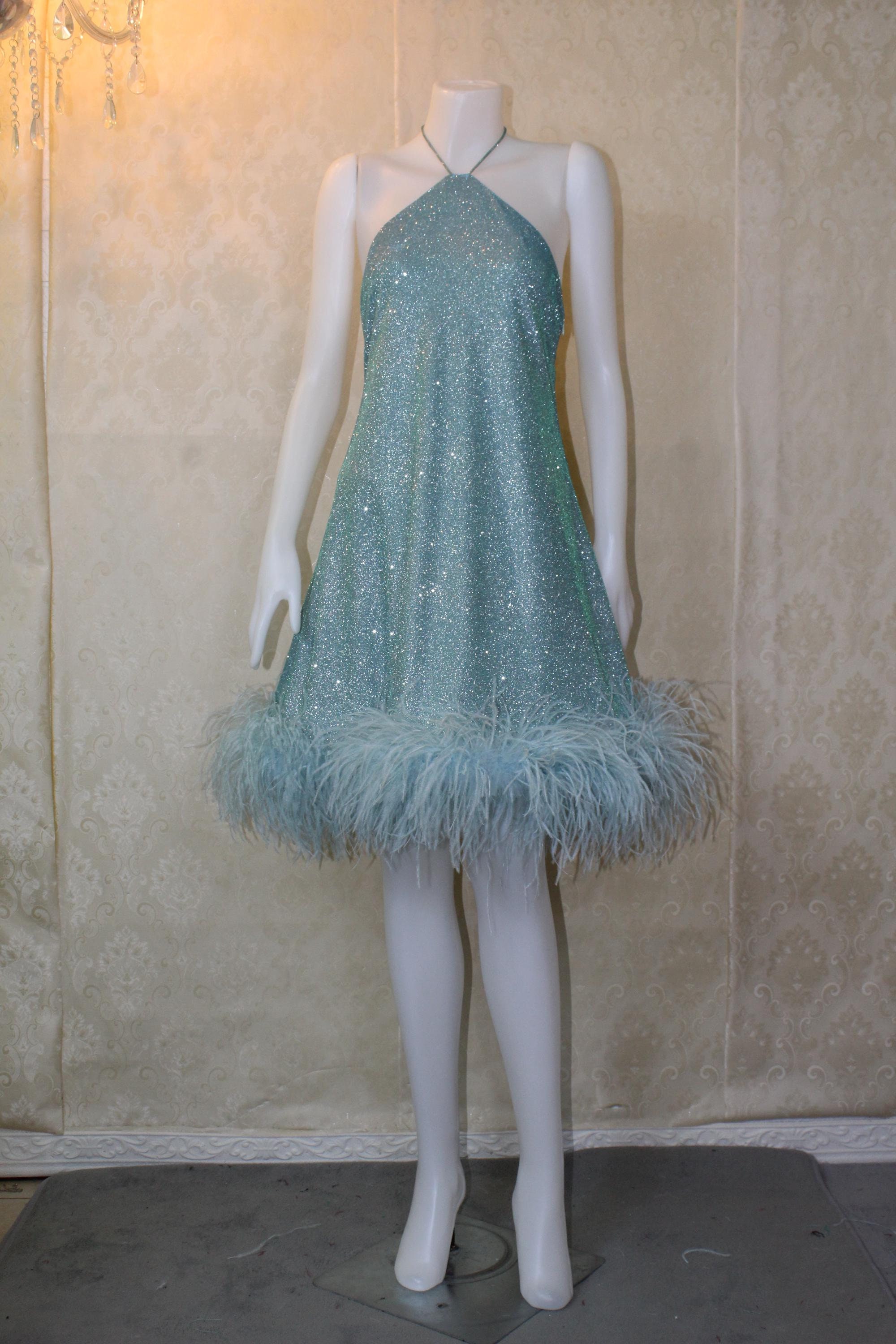 jlo green versace dress costume Glisten And Glow Sequin Mini Dress