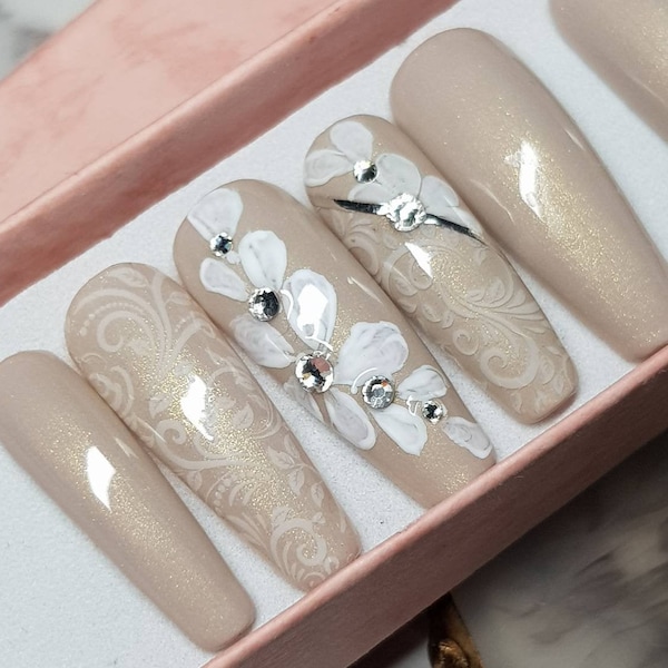 Wedding Nails - Etsy