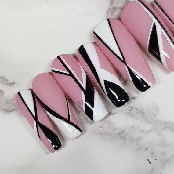 Rise & Grind Geometric Nail Art – Buff & Polish