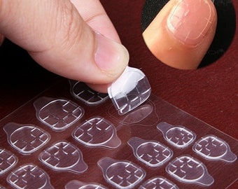 24 Press-on Nail Adhesive Tabs / Sticky Tabs / Duble side sticker / Glue