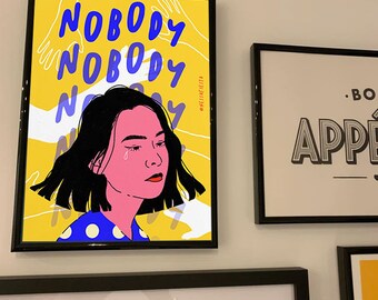 Nobody Nobody Mitski Poster | Etsy