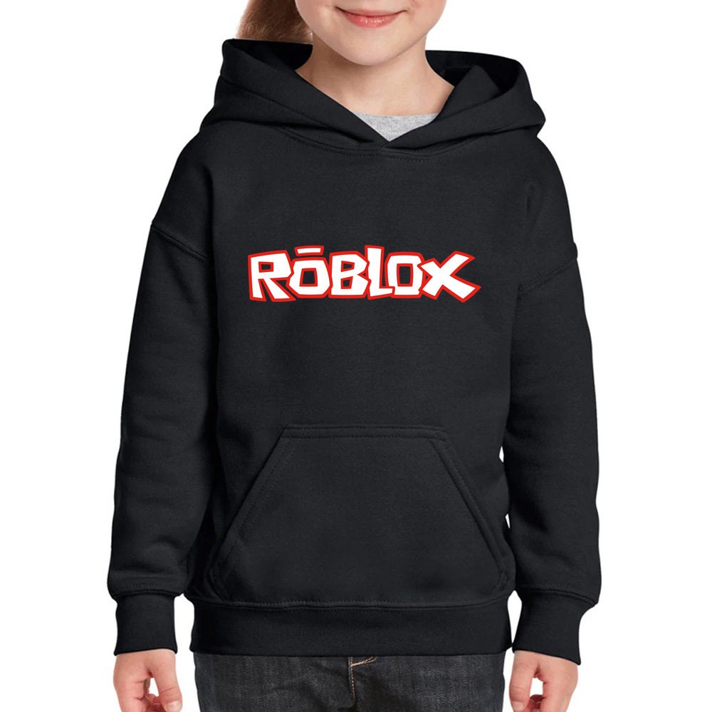 Roblox Logo White Sweatshirt Hoodie Youth Inspired Youtuber Etsy - roblox fade hoodie color changing