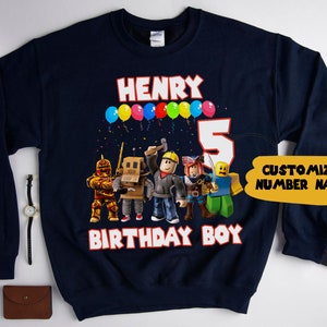 Personalized Roblox Birthday Party Shirt Boys Girls Birthday | Etsy