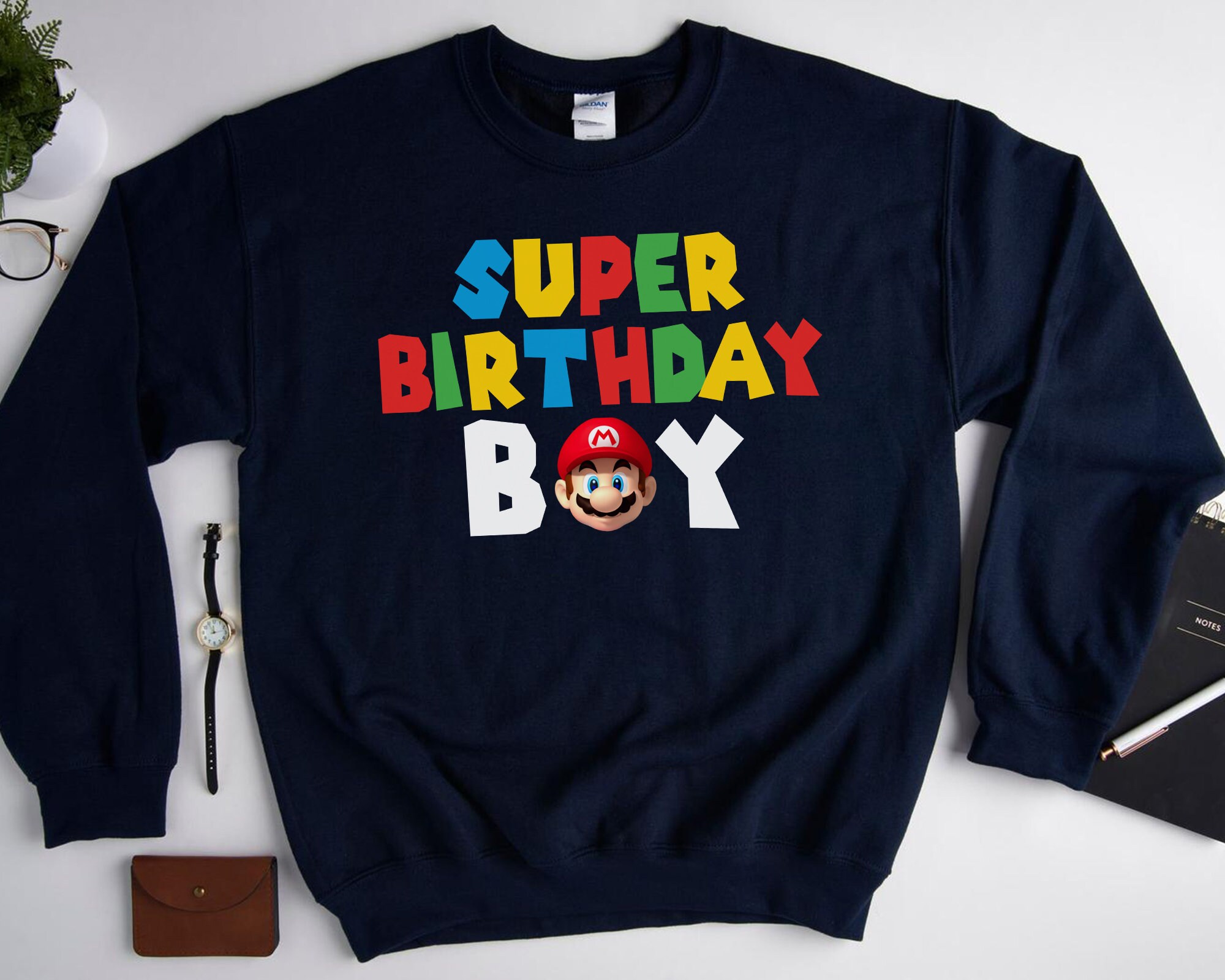 Super Mario Birthday Boy shirt Bros Mario shirt Classic Etsy