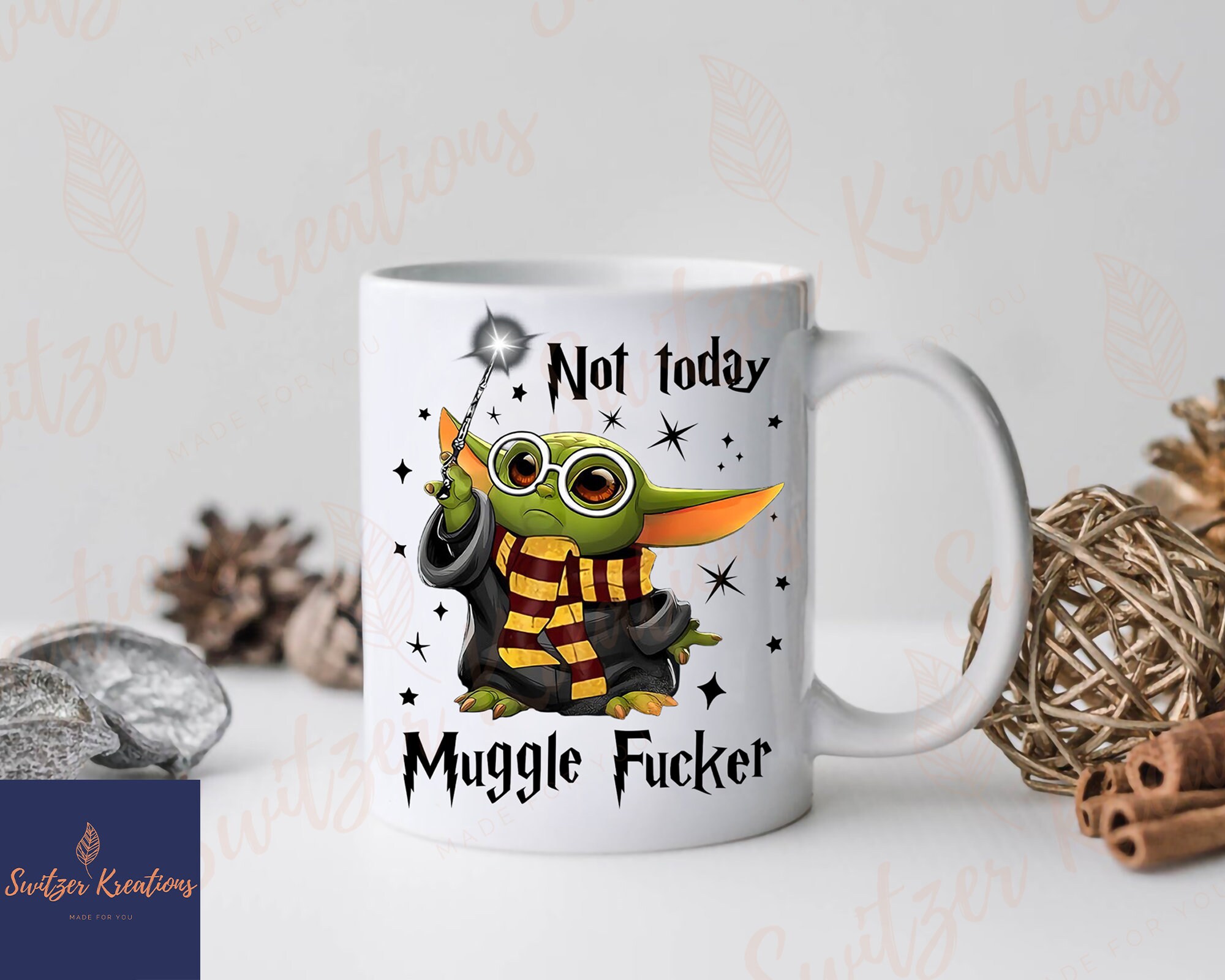 Not Today Mugle Fucker, Baby Yoda Mug, Mugle, Mug, Star Wars, Harry P…