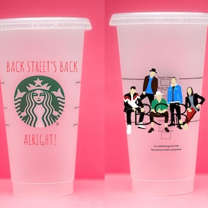 Backstreet Boys **MULTIPLE LYRIC OPTIONS** customizable | 26 oz plastic reusable iced coffee tumbler