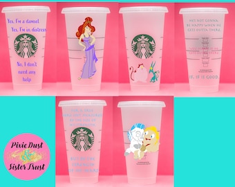 Disney Hercules (3 Designs) | customizable 26 oz plastic reusable iced coffee tumbler
