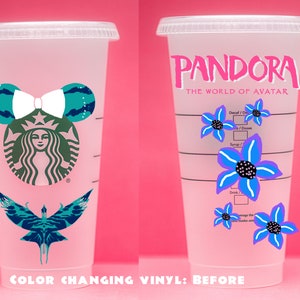 Animal Kingdom Avatar World of Pandora | Color Changing | customizable 26 oz plastic reusable iced coffee tumbler