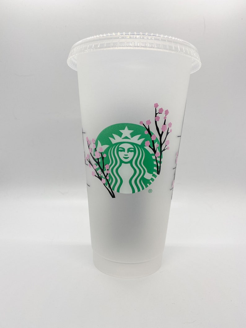 Japanese Cherry Blossom Flower Starbucks Reusable Cup Etsy