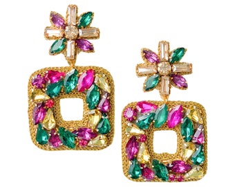 Victoria Earrings | Mardi Gras Edition, Mardi Gras Earrings, Formal Jewelry Mardi Gras