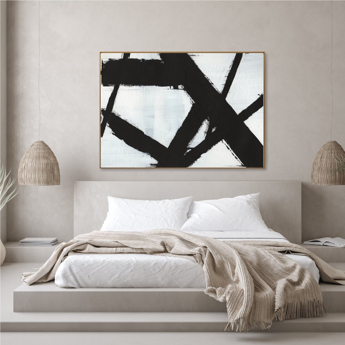 Black and White Wall Art Black and White Prints Abstract Etsy