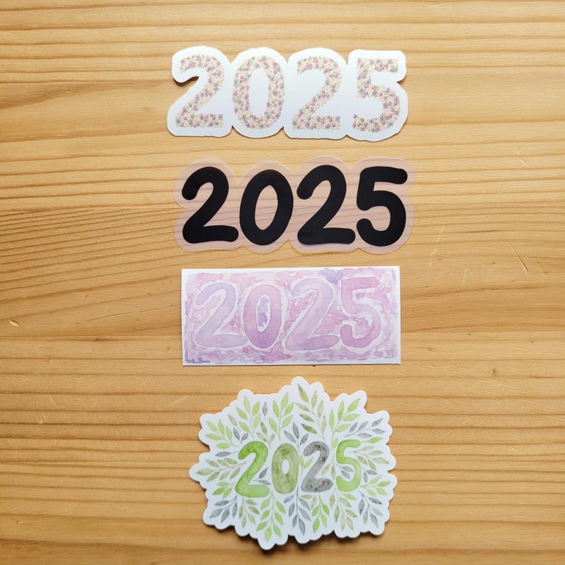 Year Stickers 2025 Etsy