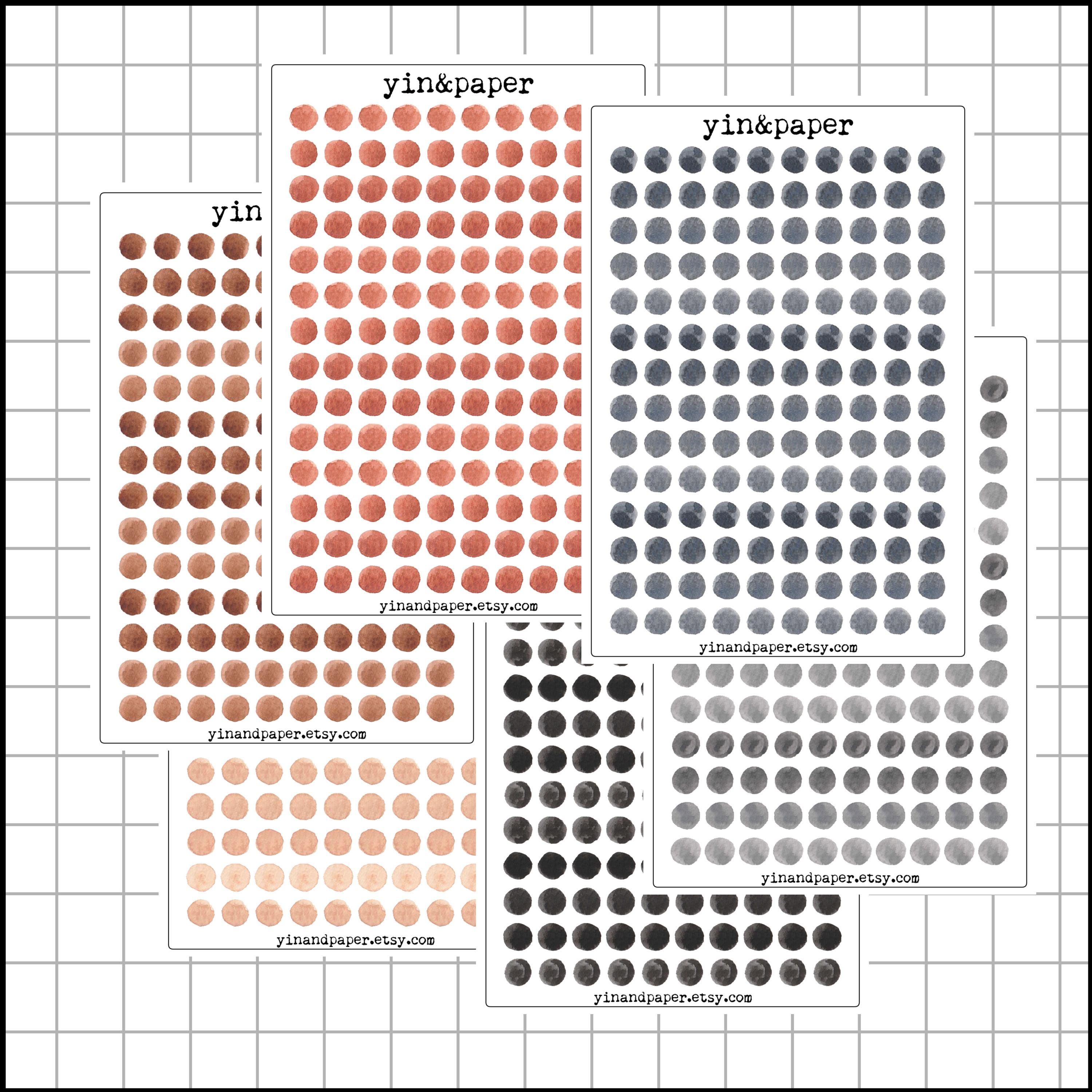 Watercolor Mini Dots Stickers – Neutral Planner Stickers - Etsy