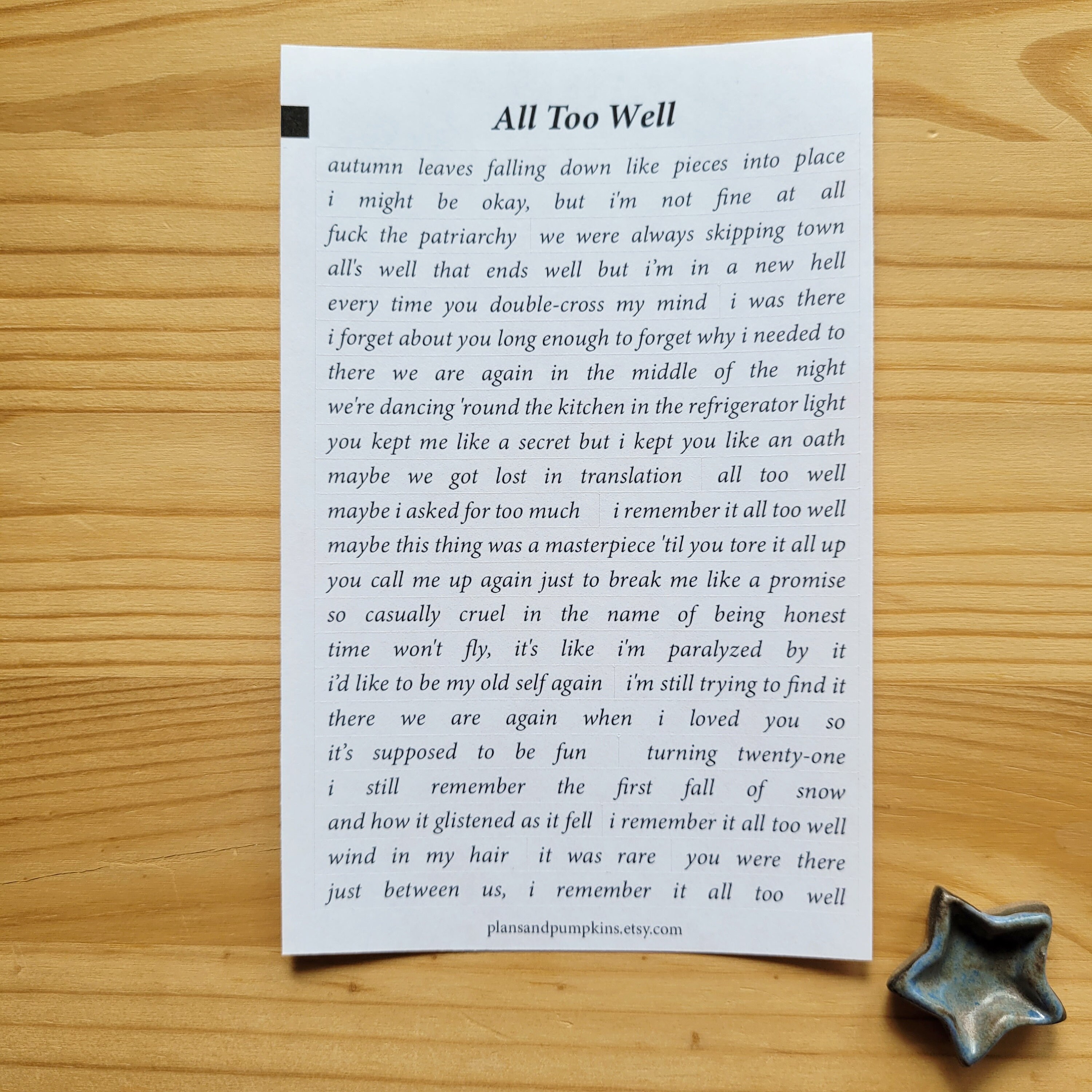 Taylor Swift Lyrics Stickers songs Stickersheet, Bullet Journal ...