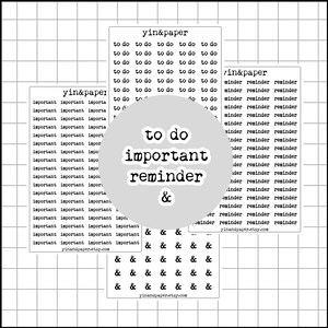 Adesivi con parole per planner / Adesivi per planner, Bullet Journal, Bujo, Funzionali, Script, Macchina da scrivere, Foglio di adesivi, Da fare, Promemoria, Importanti