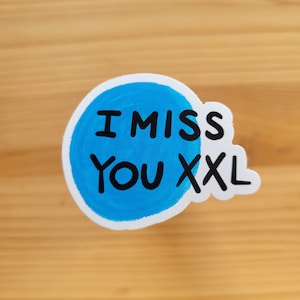 Adesivo in vinile I Miss You XXL / Adesivo ispirato a LANY, Adesivi con testo, A Beautiful Blur, Doppio XL