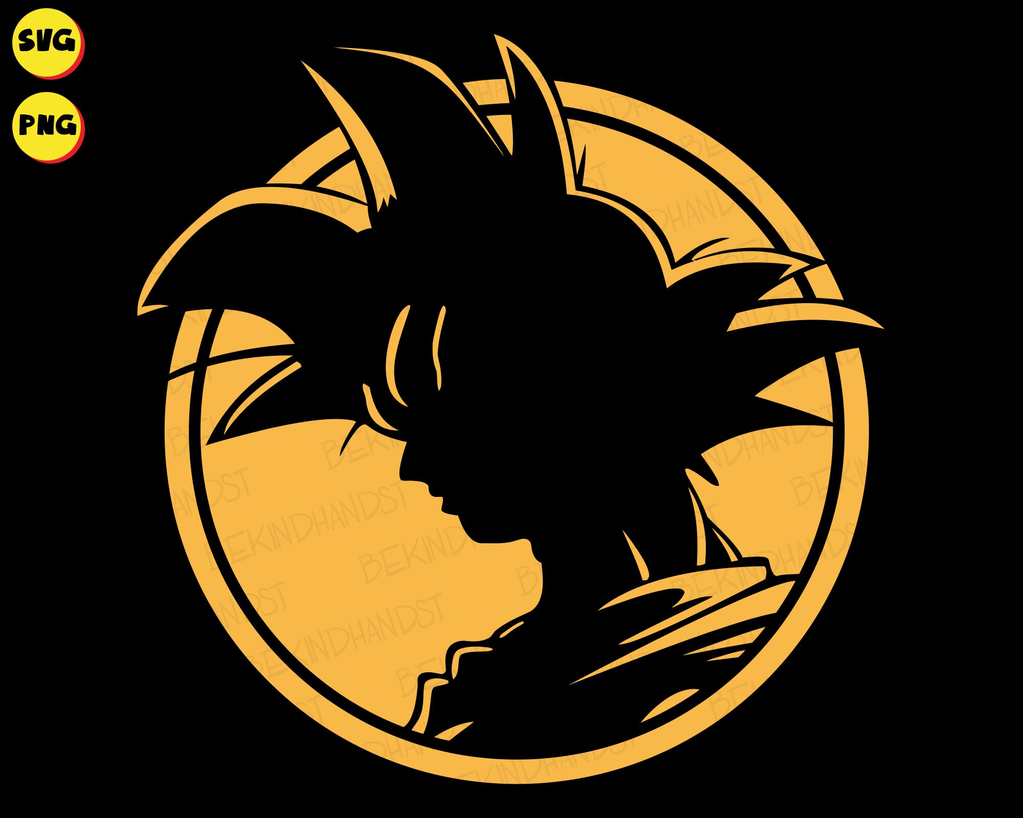Goku Dragon Ball Z Svg Anime Cartoon Goku Silhouette Son Etsy