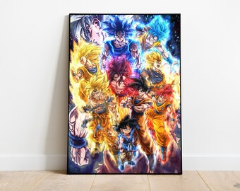 DRAGON BALL Z POSTER JAPANESE WALL ART MANGA PRINT A3 A4