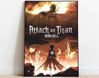 Attack On Titan Poster Etsy