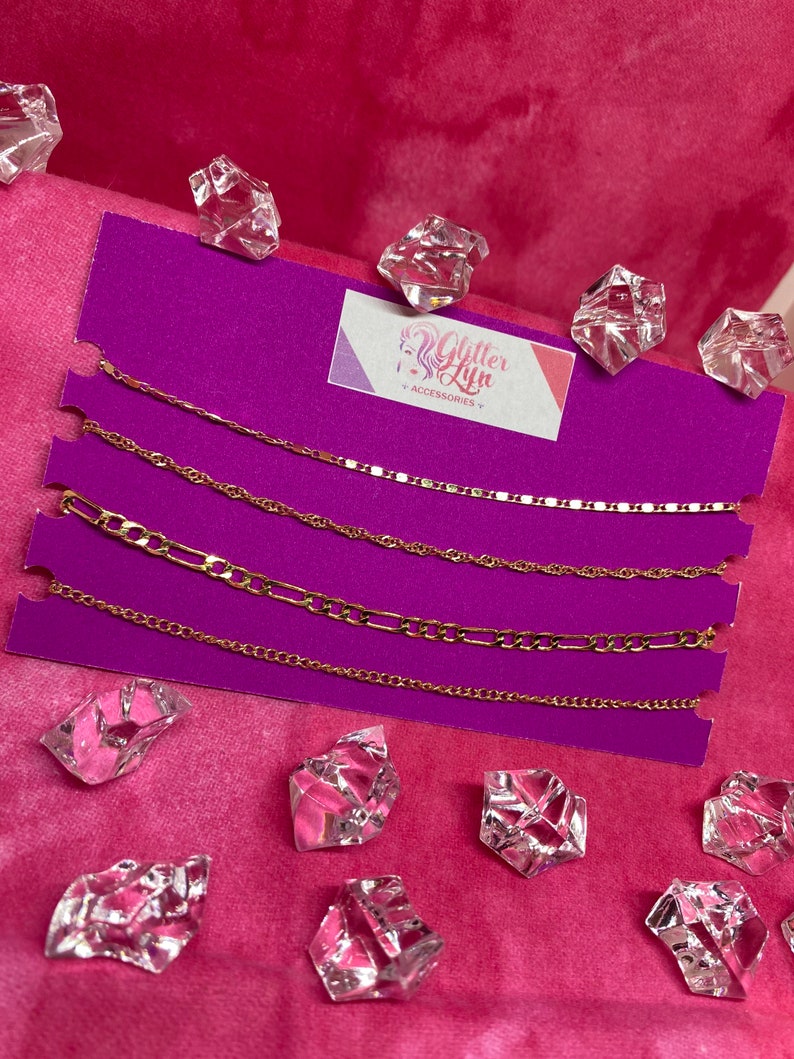 Anklet Simple Glitterlyn Jewelries 4 Pieces