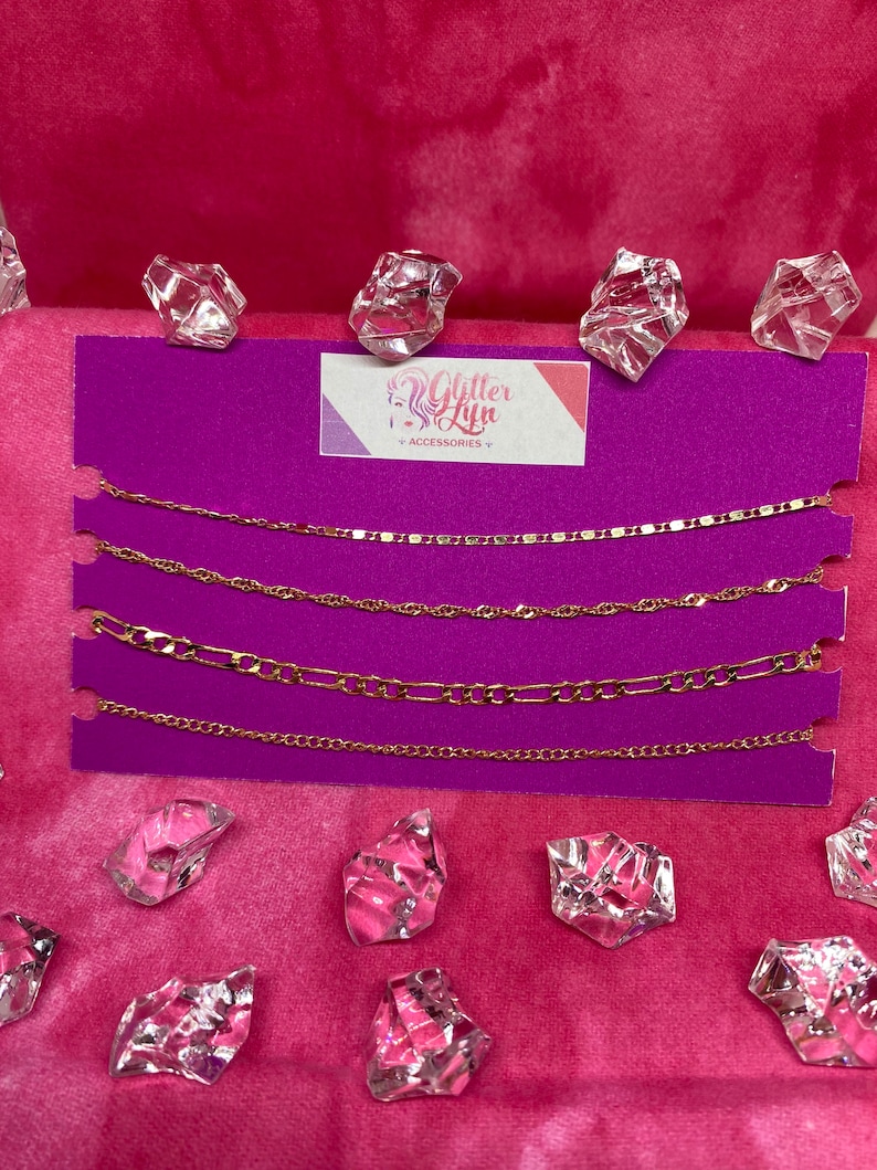 Anklet Simple Glitterlyn Jewelries 4 Pieces
