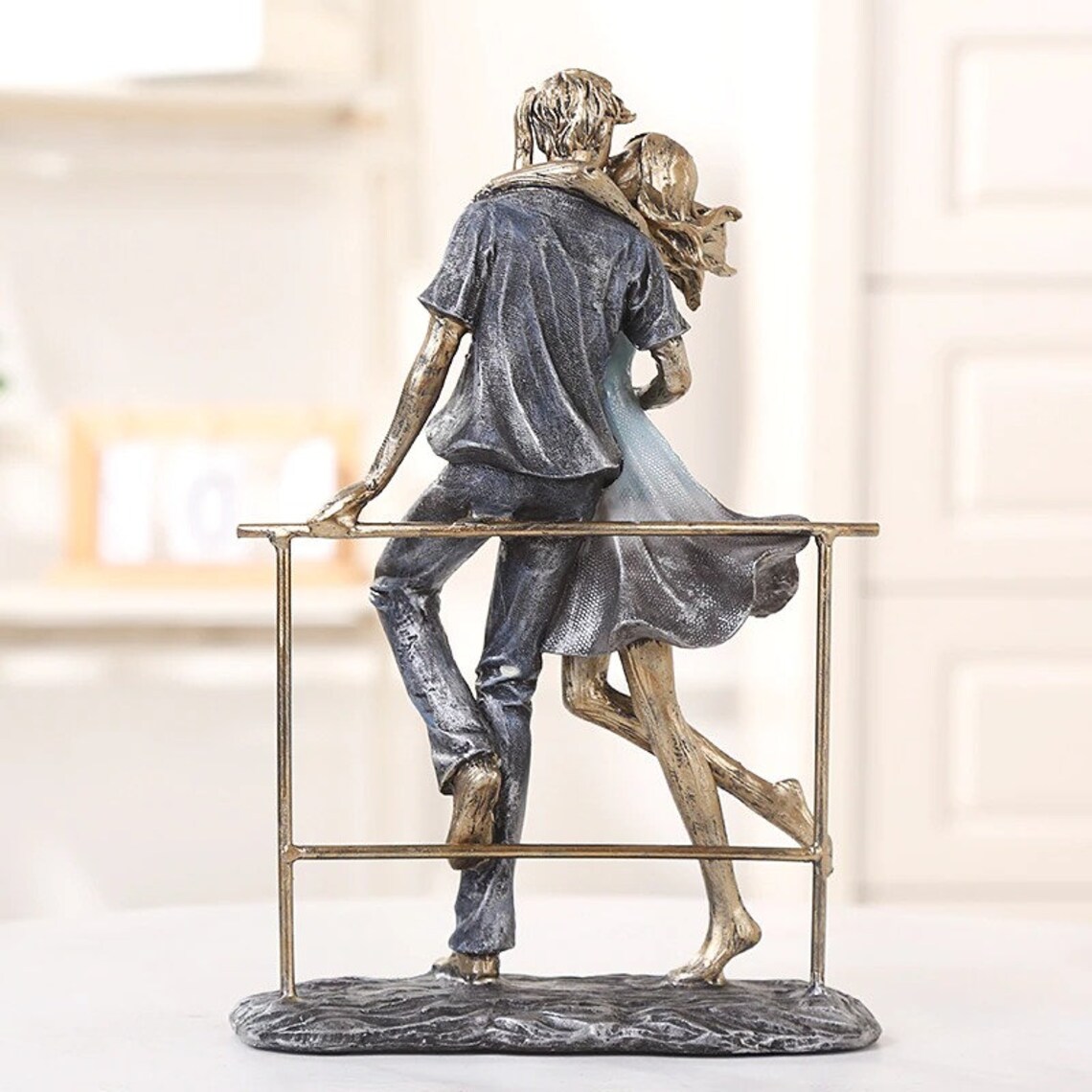 Honey Kissing Lovers Sculpture Handmade Vacation Couple Statue Etsy