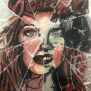 Glass Painting | Anime Painting | WandaVision Fan Art | Reverse Painting | Plexiglass