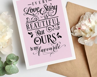 Carte d'anniversaire - Chaque carte d'histoire d'amour - Carte d'anniversaire de mariage, carte d'anniversaire pour le marié, carte d'amour, à mon mari, à ma femme, cartes