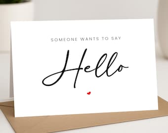 PREGNANCY ANNOUNCEMENT CARD, Baby announcement card Someone would like to meet you, uncle, grandparent card Baby Announcement card Baby Scan
