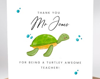Gracias por ser un maestro impresionante, tarjeta personalizada de agradecimiento para maestros