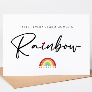 PREGNANCY ANNOUNCEMENT CARD, After Every Storm Comes a Rainbow -  Baby announcement card,pregnancy announcement card Baby Announcement card